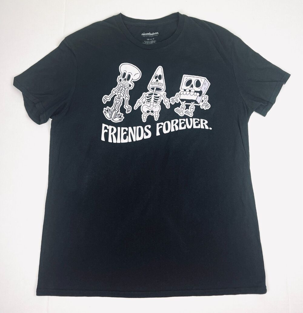 Nickelodeon Mens Large SpongeBob SquarePants Skeleton Halloween Friends Forever